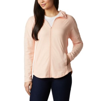 Columbia Ženske Majice S Kapuljačom - Cades Cove Full Zip Roze | DXQA-76354